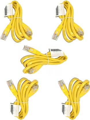 RIVER FOX LAN Cable 1.5 m 5 Pieces RJ45 CAT5E (1.5 meter) Patch Ethernet Network