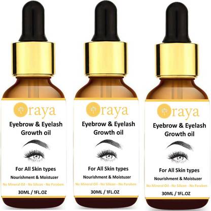 Oraya Eyebrow & Eyelash Growth Oil 30 ml -Packof-3-Bottle-(90ml) 90 ml