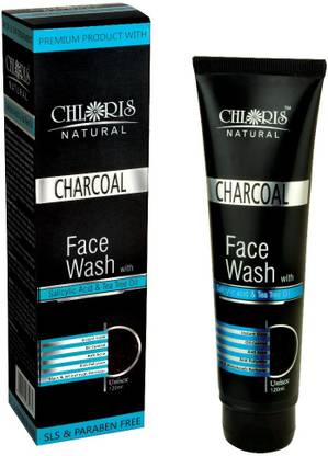 Chloris Natural Charcoal  with Salicylic Acid & Tea Tree Oil Face Wash