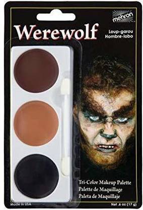 Mehron Makeup Tri-Color Halloween Makeup Palette (Werewolf)