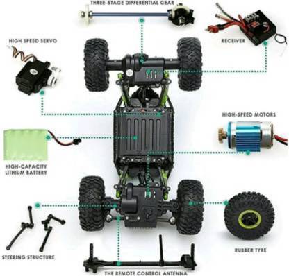 VW Waterproof Remote Controlled Rock Crawler RC Monster Truck,
