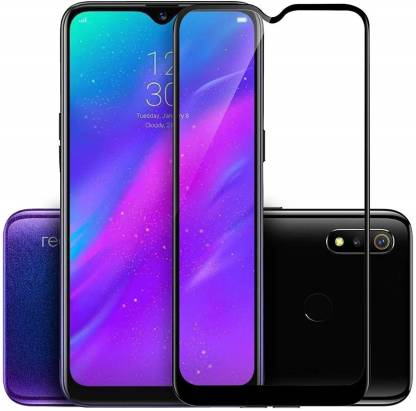 GLAXONIC Edge To Edge Tempered Glass for Realme 3
