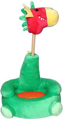 COMDAQ Rideon Dinosaur Sofa and Stick Plush Toy Soft Toy for Kids  - 82 cm