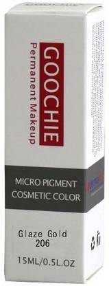 Goochie Permanent makeup Pigment Color GLAZE GOLD (206) 15 ML INK Tattoo Ink