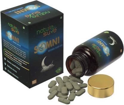 Nature Sure SOMNI Natural Sleep Aid Tablets for Men & Women - 1 Pack (90 Tablets)