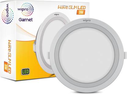 Wipro 3W (Neutral White, Round) Recessed Ceiling Lamp