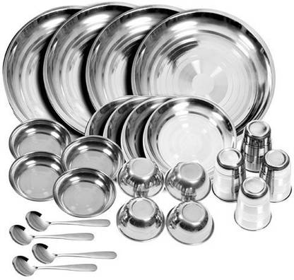 NEW TREND Stainless Steel Stainless Steel Dinner Set of 24 Pcs Dinner Set