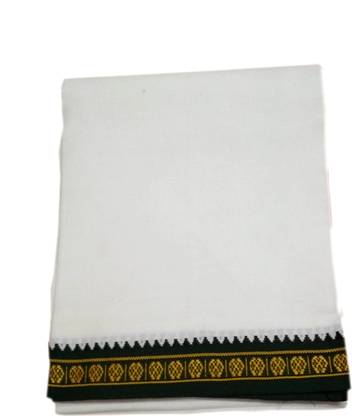U P Khadi and Handloom Solid White Lungi