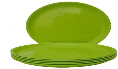 JMJ 00066 6 units 11 inch Standard Big Size Fibre plates with Different Colour Dinner Plate