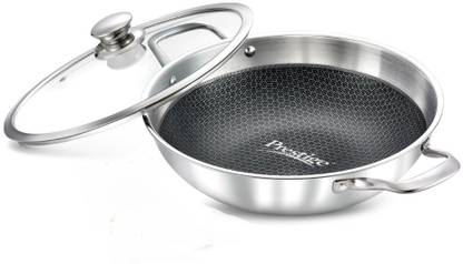 Prestige Honey Comb Tri Ply Kadhai 28 cm diameter with Lid 3.4 L capacity