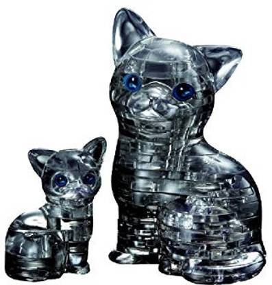 Bepuzzled Original 3D Crystal Puzzle - Cat & Kitten Black