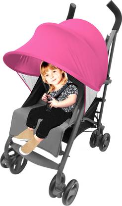LuvIt Easy Fit Stroller Canopy Extender in Pink Stroller