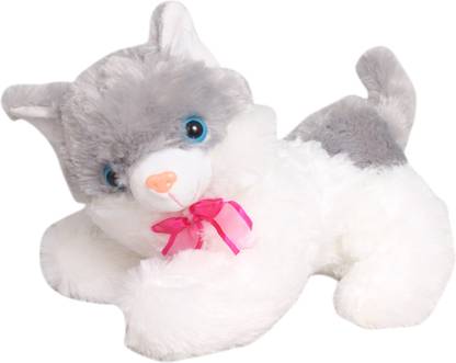 Tickles Grey Lovely Soft Cat  - 30 cm