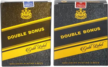 Parksons Plastic Coated Paper Playing card Double Bonus (Twin Pack)) for fun / game / party - 3 x Twin Packs
