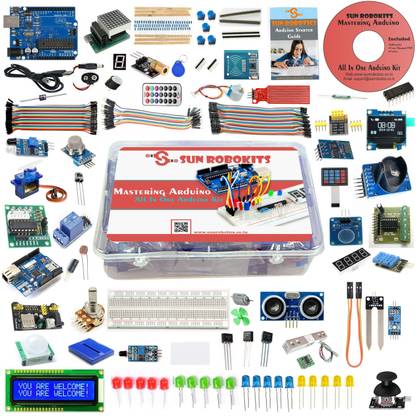 SunRobotics Mastering Arduino - All in One Arduino Kits (100+ Components & Modules) Including Codes/Tutorials/Videos Electronic Components Electronic Hobby Kit