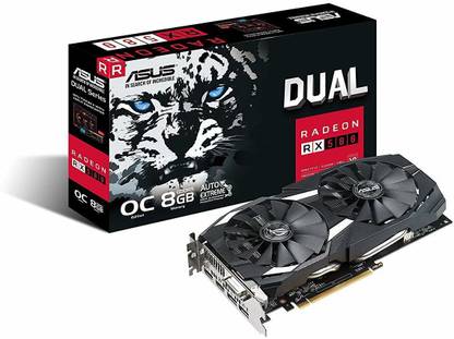 ASUS Radeon RX 580 8GB GDDR5 8 GB AMD/ATI Chipset 256 bit 1380 MHz Graphics Card
