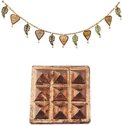 Divya Mantra Meenakari Shubh Labh Sri Ganeshaya Namaha Toran Bandanwar Showpiece Decorative Showpiece  -  9 cm