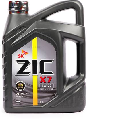 ZIC X7 5W30 ZIC X7 5W-30 (API SN PLUS, 3.5 Liter) 100% FULLY SYNTHETIC ENGINE OIL WITH SK's PROPRIETARY VHVI TECHNOLOGY Synthetic Blend Engine Oil