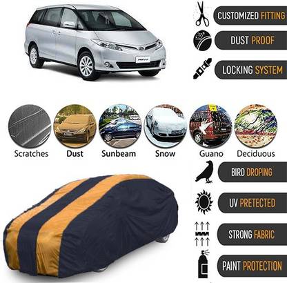 QualityBeast Car Cover For Toyota Previa (Without Mirror Pockets)