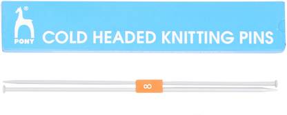 Pony Cold Headed Knitting Needle Pin Pair, Size 8 no (4.mm) Knitting Pin