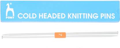 Pony Cold Headed Knitting Needle Pin Pair, Size 7 no (4.50 mm) Knitting Pin