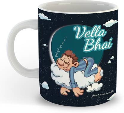 OddClick Bro-Sis Funny Design Single Takiya in Square Shape Gift Ceramic Coffee Mug