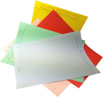 MAJESTIC BASKET Multicolor Premium Quality A3 Size Both Side Ruled Sheets Both Side Rule A3 100 gsm Multipurpose Paper