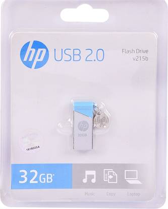 HP v215b 32 GB Pen Drive Compatible with Desktop Computer, Laptop, Netbook USB 2.0 Metal Case