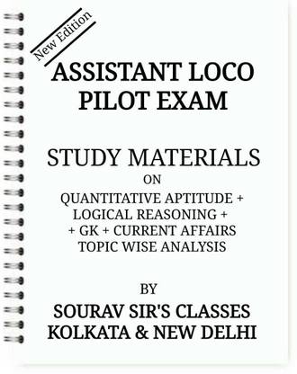 Study Notes Materials For Assistant Loco Pilot Examination With Complete Topic Wise Analysis And Model Question Papers Solved