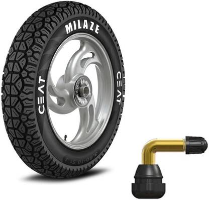 CEAT MILAZE tubeless tyre 90/100/10 for scooty with tyre 90/100/10 Front & Rear Two Wheeler Tyre