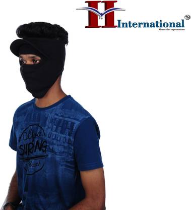 H International Black Bike Face Mask for Men & Women