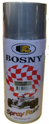 Bosny (Spray paint for wall/ metal surfaces- shade code -36 no silver) Silver Spray Paint 400 ml