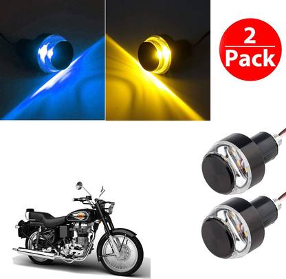Vagary Motorcycle/Bike Handlebar/Handle Weight Light Indicators for All Bike Universal Bar End Turn Signal Grip 0044 Indicator Light Motorbike LED for Royal Enfield (12 V, 2 W)