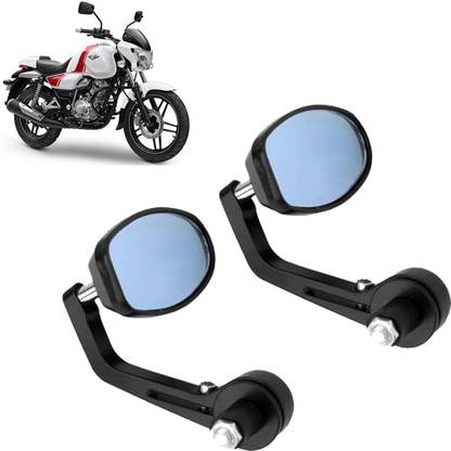 DvineAutoFashionZ Manual Rear View Mirror, Dual Mirror, Driver Side For Bajaj Universal For Bike