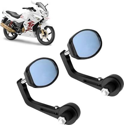 DvineAutoFashionZ Manual Rear View Mirror, Dual Mirror, Driver Side For Hero Universal For Bike