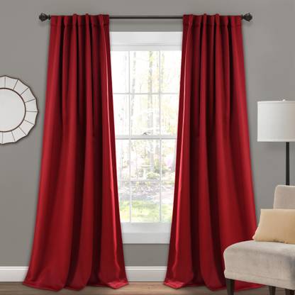 Lush Decor 36.22 cm (1 ft) Polyester Window Curtain Single Curtain