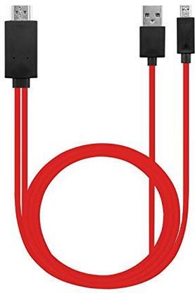 VibeX HDMI Cable 2 m Copper Braiding, Metal Braided ™ 1080P Micro USB MHL to HDMI HDTV AV Cable Adapter for Android Samsung Galaxy S6 S7 S8