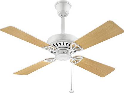 USHA HUNTER BAY PORT BRUSHED NICKEL WITH OAK with 24 Months Warranty Silent Operation 1067 mm Ceiling Fan
