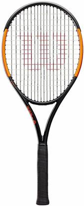 WILSON BURN 100ULS RACQUET STRUNG (260 GMS) Black, Orange Strung Tennis Racquet
