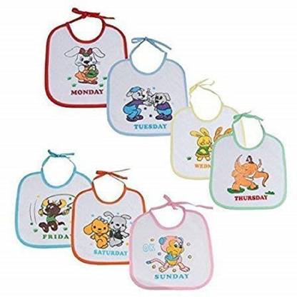 Jingle Kids Premium Quality Multi Color 7 Days Baby Bibs