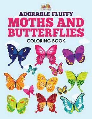 Adorable Fluffy Moths and Butterflies Coloring Book