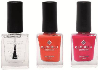 Elenblu Mirror Glaze Top - Brickola & Lilac Fling (9.9ml Each) (Set of 3) Matte Nail Polish