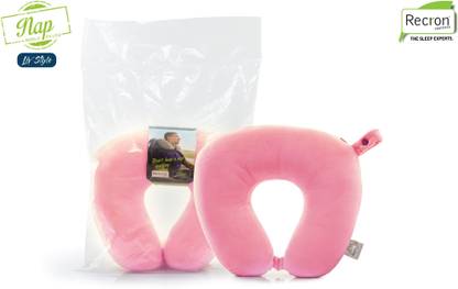RECRON CERTIFIED Microfibre Solid Travel Pillow Pack of 1