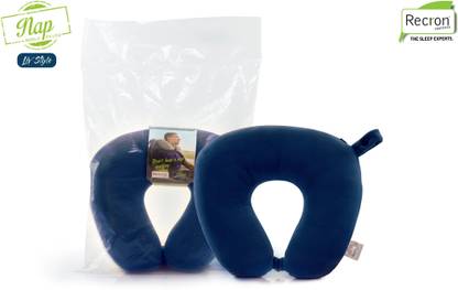 RECRON CERTIFIED Microfibre Solid Travel Pillow Pack of 1
