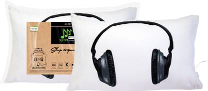 RECRON CERTIFIED SleepTunes Microfibre Solid Sleeping Pillow Pack of 1