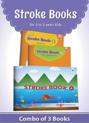 Strokes Practice Book For Kids (Combo Of 3 Books Viz: Stroke Book - A, Stroke Book - B (Capital Alphabets Practice), Stroke Book - C (Enhanced)