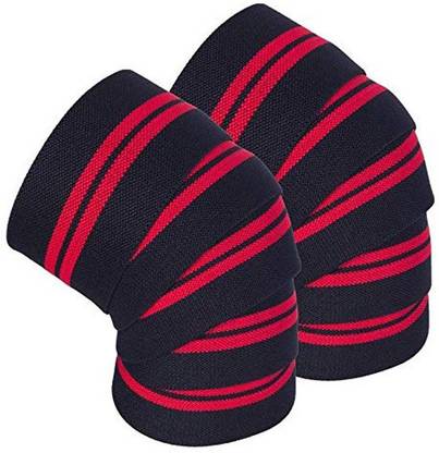 GymWar Knee Wraps pair for Squats, Gym, Powerlifting, Weightlifting Knee Support