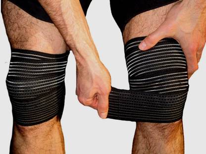 जिमवार Knee Wraps pair for Squats, Gym, Powerlifting, Weightlifting for Men and Women नी सपोर्ट
