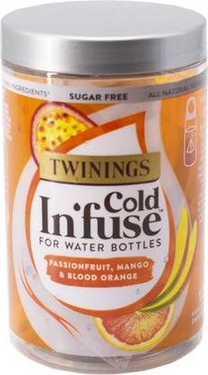 TWININGS Cold Passionfruit, Mango & Blood Orange Mango, Orange Instant Tea Bags Pouch