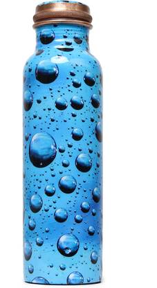 Utilite Enterprises Rain Water drop Printed Copper Water Bottle 1000ml 1000 ml Bottle